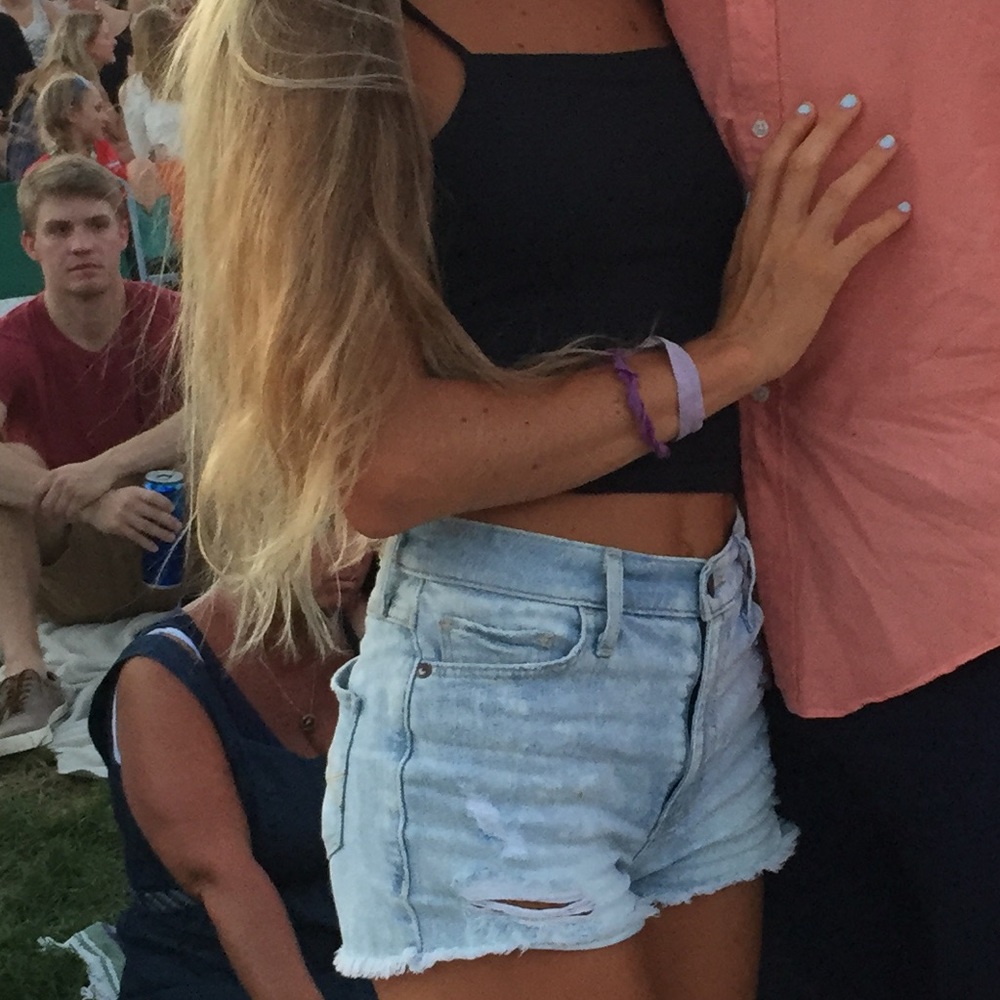 Ombré Abercrombie High rise Denim Shorts